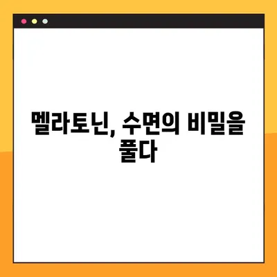 숙면을 위한 선택, 멜라토닌| 효과, 부작용, 복용법 완벽 가이드 | 수면 장애, 불면증, 건강 정보