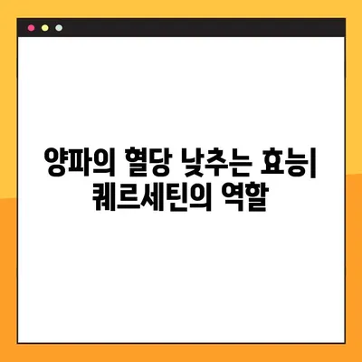 혈당 낮추는 음식 양파| 효능, 양파즙 부작용 & 복용법 (퀘르세틴) | 당뇨병 관리, 건강 식단, 혈당 조절