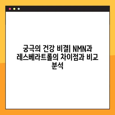 NMN과 레스베라트롤의 놀라운 효능| 궁극의 건강 비결 | 노화 방지, 항산화, 섭취 방법, 부작용, 비교 분석