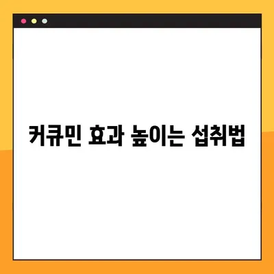 커큐민의 모든 것| 효능, 부작용, 복용법 & 주의 사항 | 건강, 영양, 섭취 가이드, 건강 관리