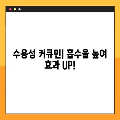 수용성 커큐민, 제대로 알고 섭취하세요| 효능, 부작용, 복용법 총정리 | 건강, 면역력, 항염증, 커큐민 효과