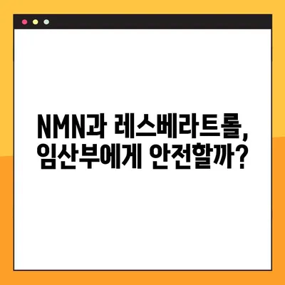 임산부 건강, NMN과 레스베라트롤이 답일까? | 효능, 부작용, 복용 가이드