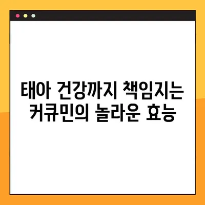 임산부 건강 지킴이! 수용성 커큐민의 효능, 부작용, 안전한 복용 가이드 | 임신, 커큐민, 건강, 영양, 태아