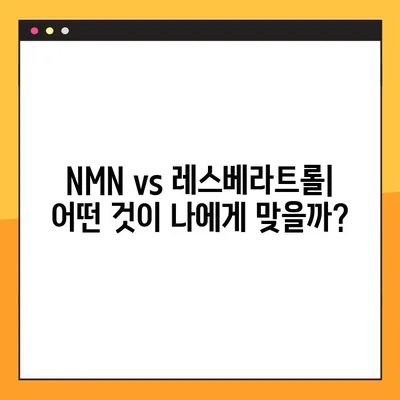 NMN| 효능, 효과, 부작용, 복용법… 레스베라트롤과 비교 | 노화 방지, 건강, 항산화, 비교 분석