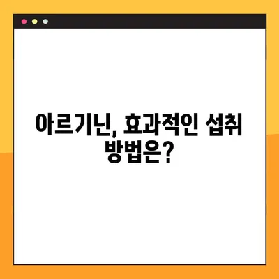 아르기닌| 효능, 부작용, 복용법 완벽 가이드 | 건강, 영양, 아미노산, 운동