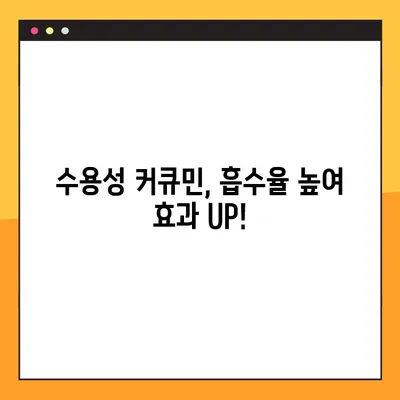 수용성 커큐민의 놀라운 효능과 안전한 복용법| 부작용까지 완벽 분석 | 커큐민 효능, 커큐민 부작용, 커큐민 복용법, 건강 정보