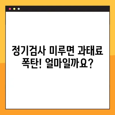 자동차 정기검사 조회 & 과태료 안내| 간편하게 확인하세요 | 정기검사, 조회방법, 과태료