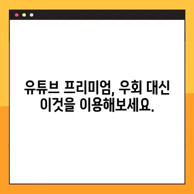 유튜브 프리미엄 우회 6개월 국가 단속, 이제 어떻게 해야 할까요? | 유튜브 프리미엄, 우회, 단속, 대처 방안