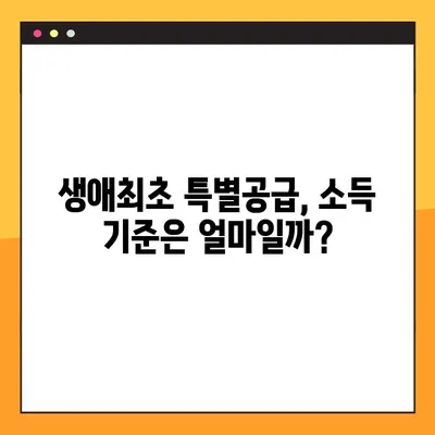 생애최초 특별공급 자격 완벽 가이드| 소득기준, 가점, 2가지 조건 확인 | 주택청약, 특별공급, 자격조건, 소득기준, 가점, 주택공급, 부동산