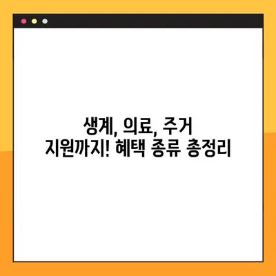 2023년 기초생활수급자 혜택 완벽 정리| 차상위계층, 한부모 지원까지 | 수급자격, 혜택 종류, 신청 방법