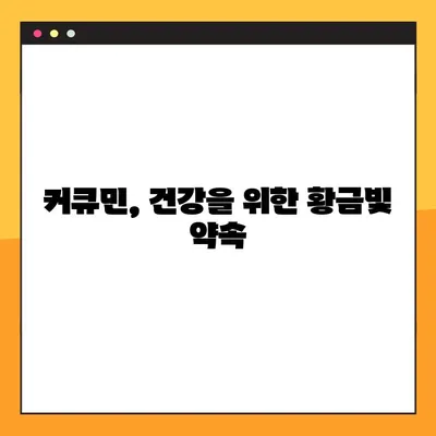 커큐민의 모든 것| 효능, 부작용, 복용법 완벽 가이드 | 건강, 염증, 항산화, 섭취 방법