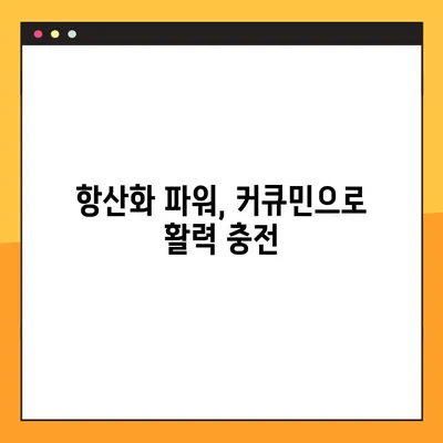 커큐민의 모든 것| 효능, 부작용, 복용법 완벽 가이드 | 건강, 염증, 항산화, 섭취 방법