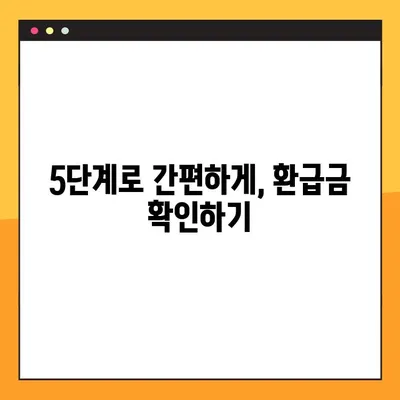 자동차 환급금, 5단계로 쉽게 조회하세요! | 환급금 확인, 자동차 세금, 환급 신청