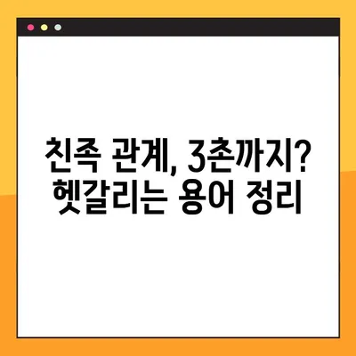 직계가족 범위, 3촌까지? 헷갈리는 친족 관계, 알기 쉽게 정리! | 가족, 친족, 족보, 법률