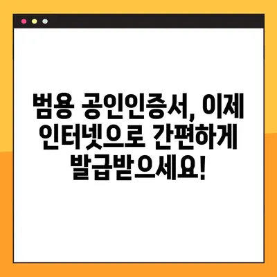 범용 공인인증서 인터넷 발급 완벽 가이드| 10단계로 간편하게 발급받기 | 공인인증서, 인터넷 발급, 10단계 가이드