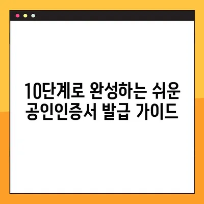 범용 공인인증서 인터넷 발급 완벽 가이드| 10단계로 간편하게 발급받기 | 공인인증서, 인터넷 발급, 10단계 가이드
