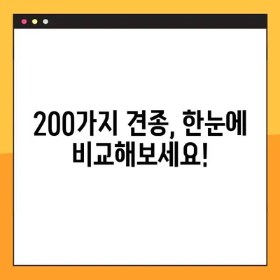 🐶 나에게 딱 맞는 댕댕이 찾기! 200가지 강아지 종류 총정리 | 견종백과, 강아지 입양 가이드