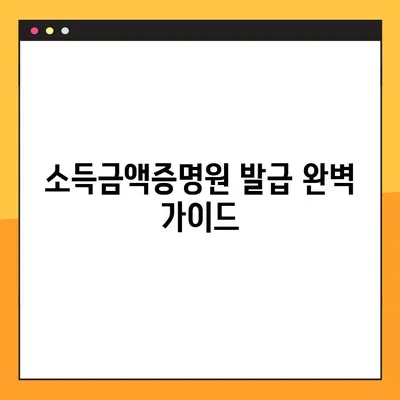 소득금액증명원 발급 완벽 가이드| 홈택스, 손택스, 무인민원발급기 | 발급 방법, 필요 서류, 주의 사항