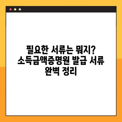 소득금액증명원 발급 완벽 가이드| 홈택스, 손택스, 무인민원발급기 | 발급 방법, 필요 서류, 주의 사항