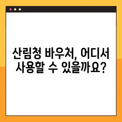 산림청 바우처, 완벽하게 알아보기| 신청부터 사용, 잔액 조회까지 | 산림청 바우처, 바우처 사용처, 잔액 확인