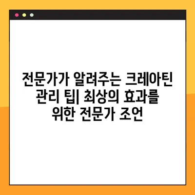 크레아틴의 모든 것| 효능, 부작용, 복용법, 관리 후기 & 전문가 팁 | 근육 성장, 운동 성능, 건강