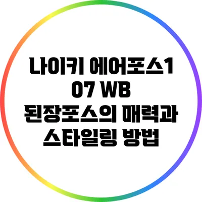 나이키 에어포스1 07 WB 된장포스의 매력과 스타일링 방법