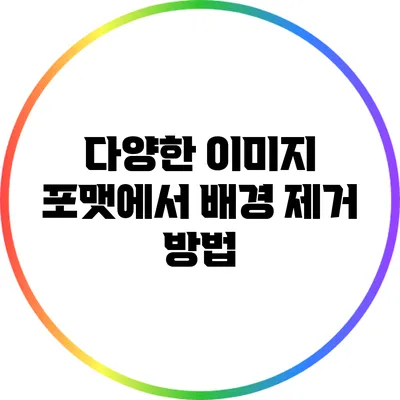 다양한 이미지 포맷에서 배경 제거 방법