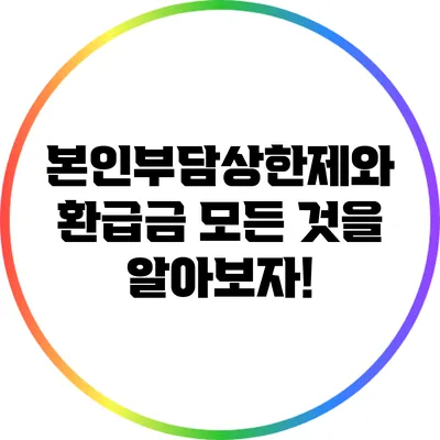 본인부담상한제와 환급금: 모든 것을 알아보자!