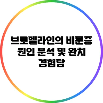 브로멜라인의 비문증 원인 분석 및 완치 경험담