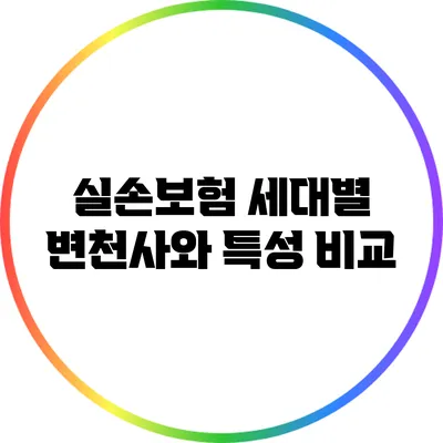 실손보험 세대별 변천사와 특성 비교