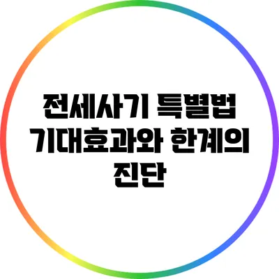 전세사기 특별법: 기대효과와 한계의 진단