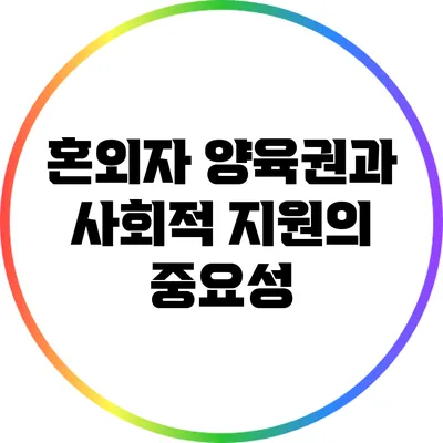 혼외자 양육권과 사회적 지원의 중요성