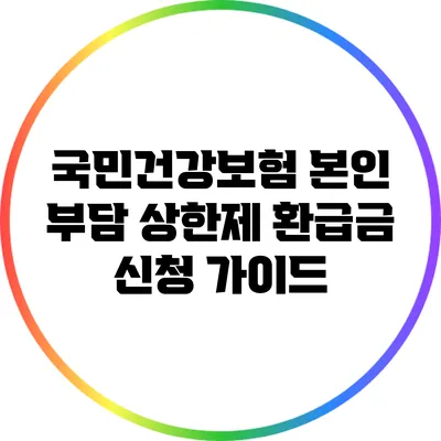 국민건강보험 본인 부담 상한제 환급금 신청 가이드