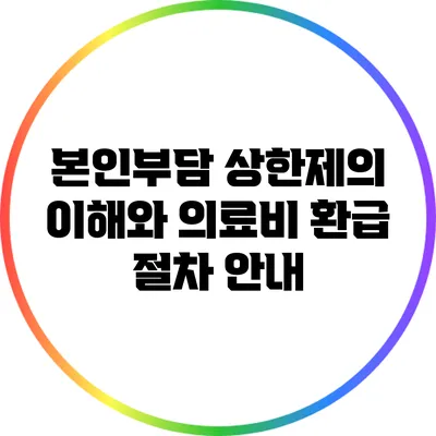 본인부담 상한제의 이해와 의료비 환급 절차 안내