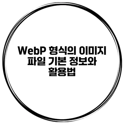 WebP 형식의 이미지 파일: 기본 정보와 활용법